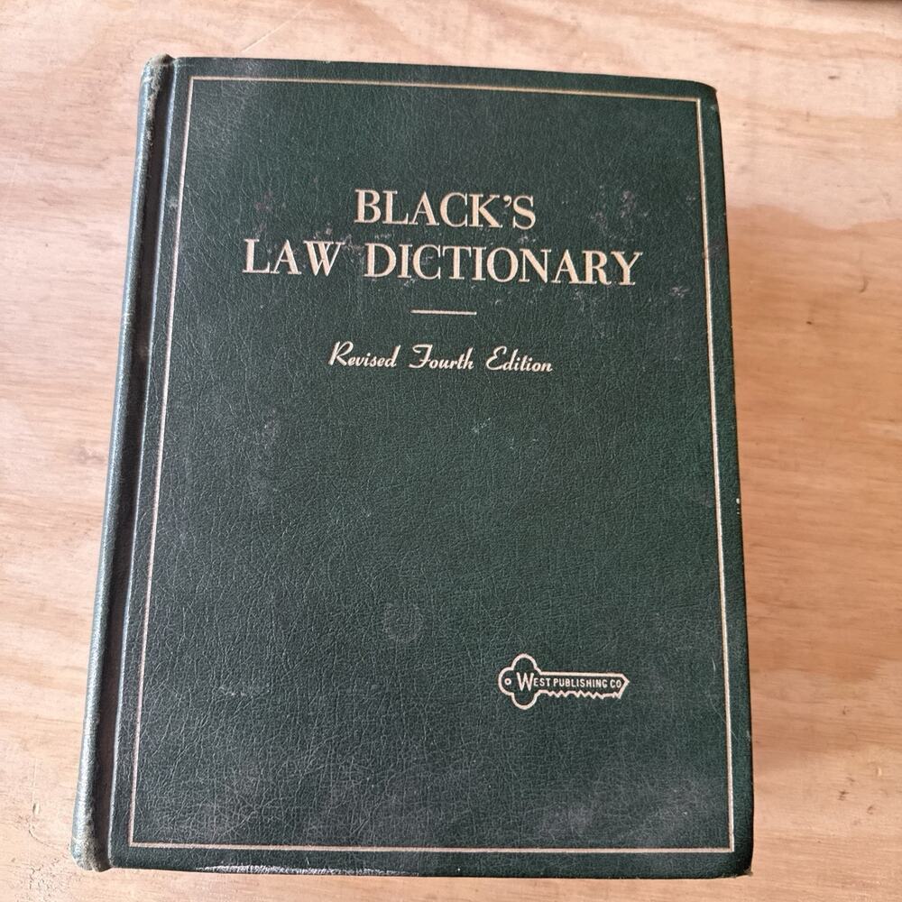 🌟 Black's Law Dictionary Revised Fourth Edition by Henry Campbell Black 1968